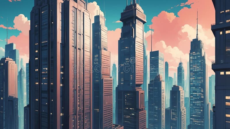 反照率反照型动物摩天大楼插图ai生成 皇族释放例证