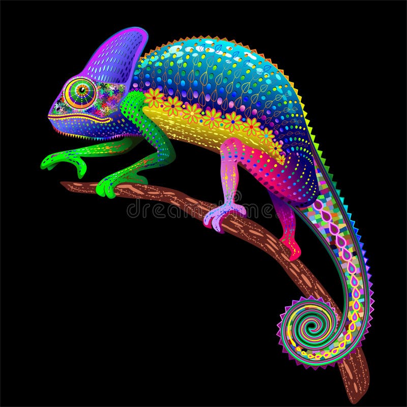 Colorful Floral Fantasy Rainbow Chameleon, composed by several ornamental elements, like flowers, mosaics, assembled on a Symphony of Bright Rainbow Colors, a tribute to this amazing Animal. Colorful Floral Fantasy Rainbow Chameleon, composed by several ornamental elements, like flowers, mosaics, assembled on a Symphony of Bright Rainbow Colors, a tribute to this amazing Animal