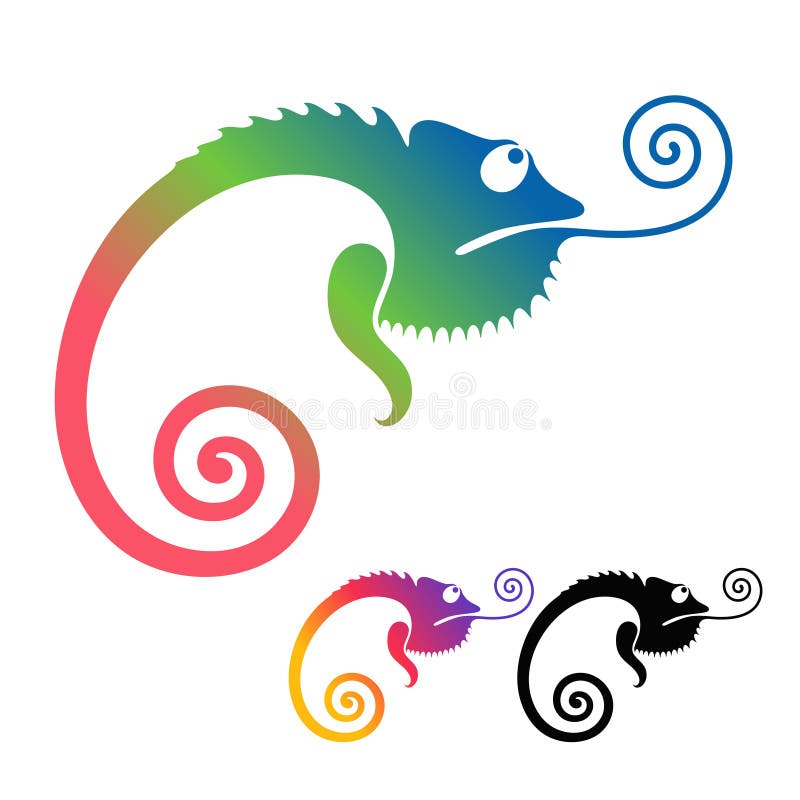 Chameleon Logo. Vector illustration &#x28;EPS 10&#x29; + alternate file &#x28;CDR 10&#x29;. Chameleon Logo. Vector illustration &#x28;EPS 10&#x29; + alternate file &#x28;CDR 10&#x29;