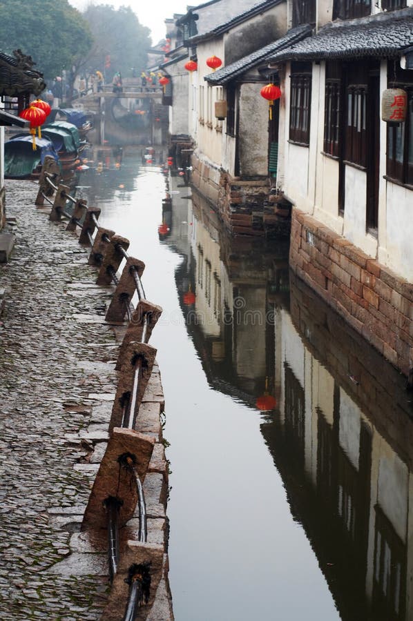 Zhouzhuang is an ancient Water town near shanghai, which is famous for traditional chinese architecture. This bridge is named as Grandmother Bridge, the movie Shanghai Triad which Directed by ZhangYimou was shotted here. Zhouzhuang is an ancient Water town near shanghai, which is famous for traditional chinese architecture. This bridge is named as Grandmother Bridge, the movie Shanghai Triad which Directed by ZhangYimou was shotted here.