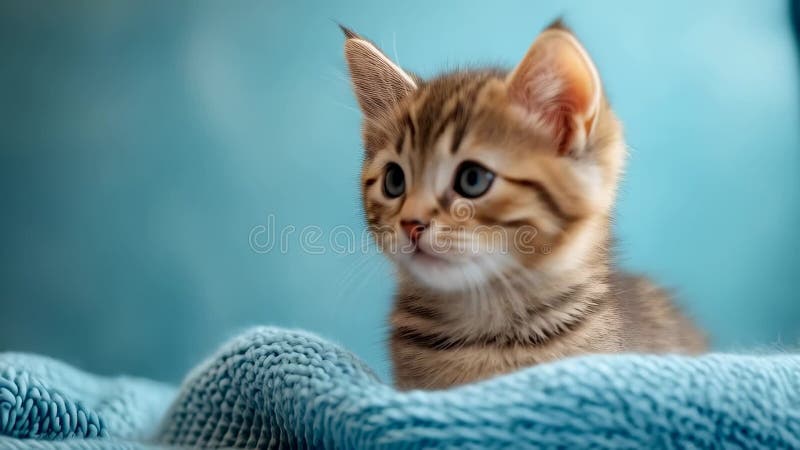 可爱的小猫嬉戏的宠物猫 库存例证