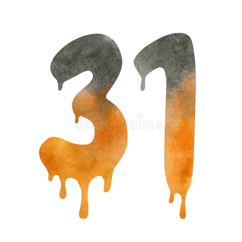 31号万圣节的水彩插图. 皇族释放例证