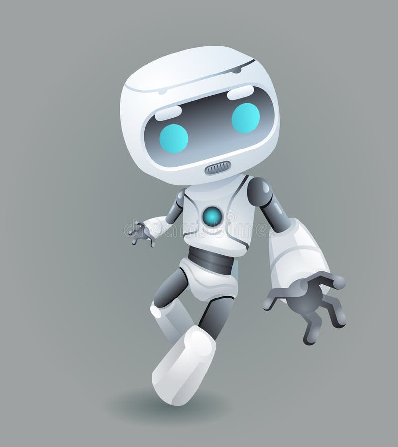 吉祥人机器人创新技术科幻未来逗人喜爱的小的3d象人工智能设计传染媒介 向量例证 吉祥人机器人创新技术科幻未来逗人喜爱的小的3d象人工智能设计传染媒介 向量例证