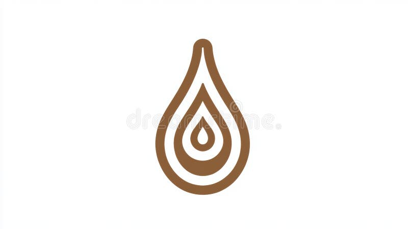 同心水滴徽标 库存例证