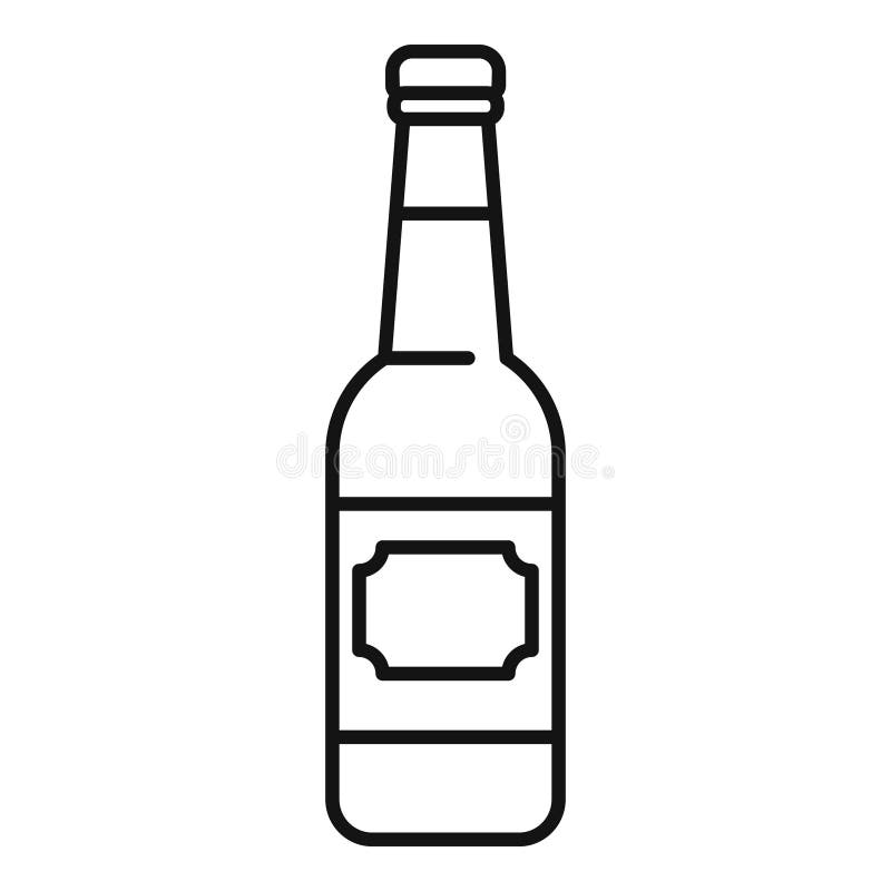 含有空白标签的新鲜啤酒的玻璃瓶 向量例证