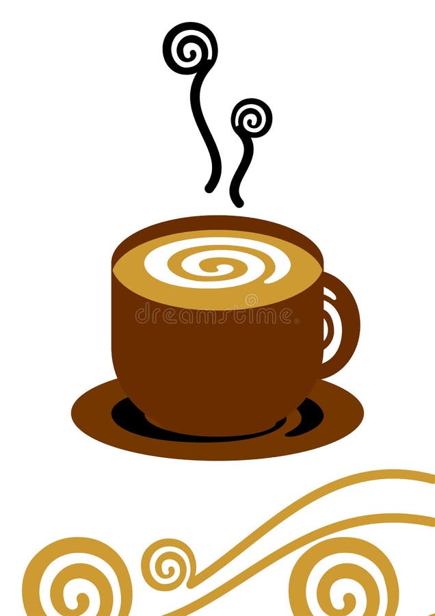 Illustration of a coffee cup. Illustration of a coffee cup