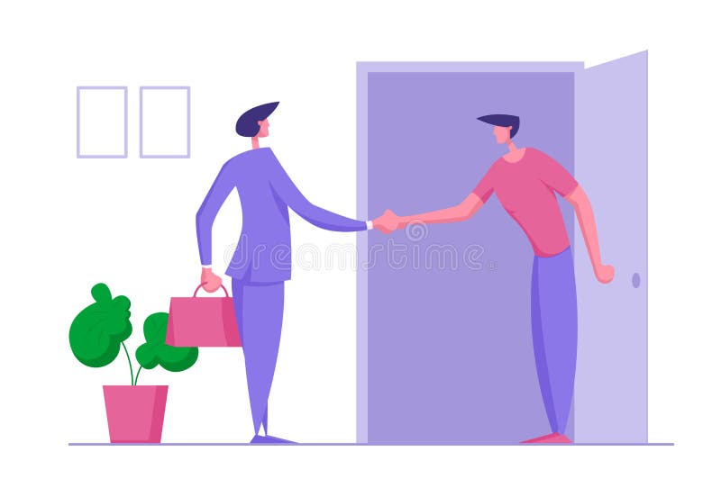 商人沟通概念 Businessman Shaking Hand to Partner 公司招聘经理 向量例证 商人沟通概念 Businessman Shaking Hand to Partner 公司招聘经理 向量例证