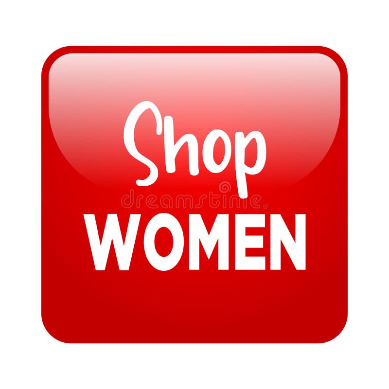 “商店女性”按钮 库存例证