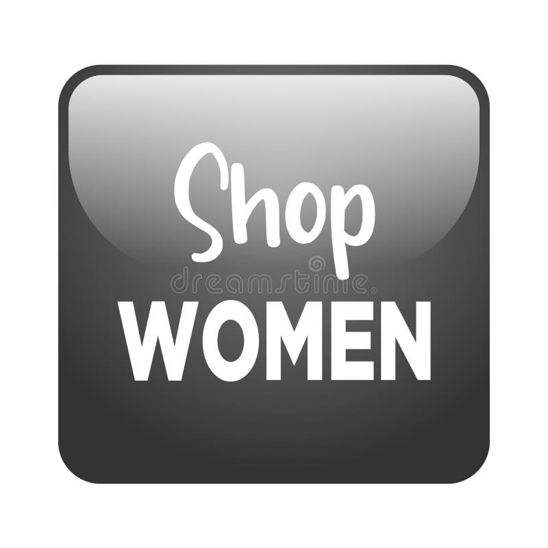 “商店女性”按钮 向量例证