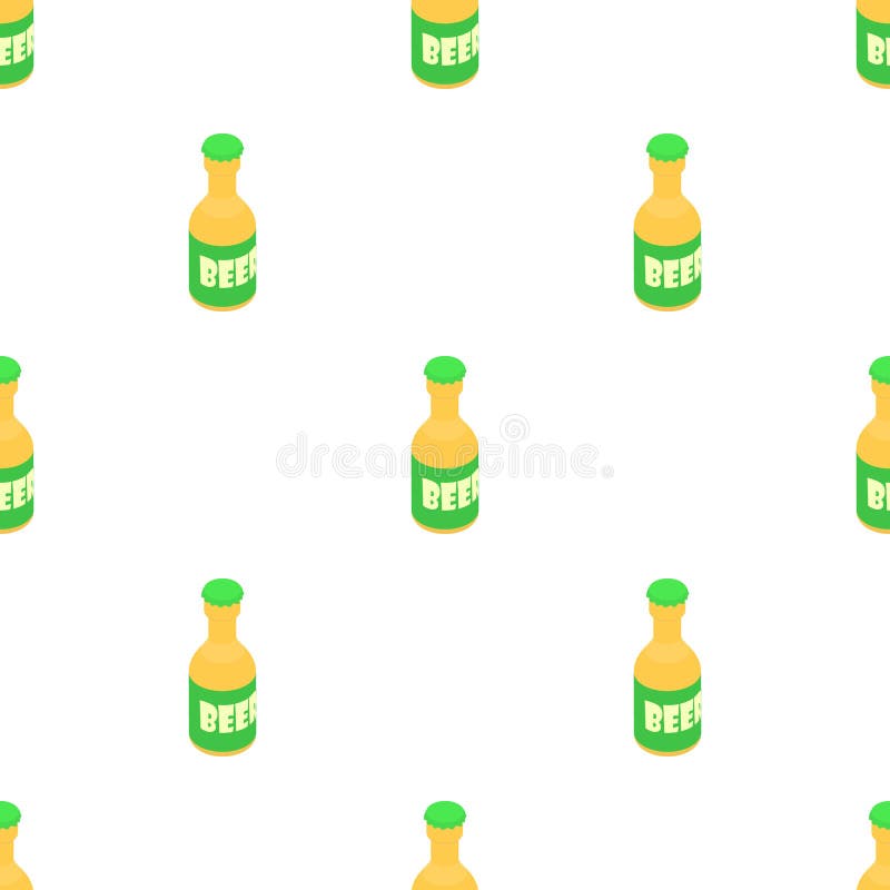 啤酒瓶型无缝矢量图 库存例证