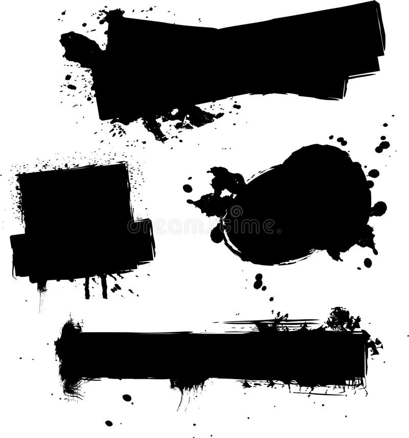 Abstract ink splat designs with room for sample text. Abstract ink splat designs with room for sample text