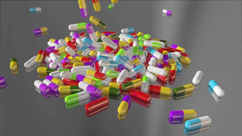 回报多彩多姿的医疗药片的3D
