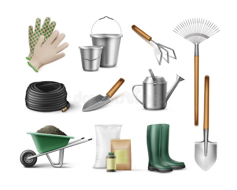 Vector set of tools for gardening and horticulture. Vector set of tools for gardening and horticulture