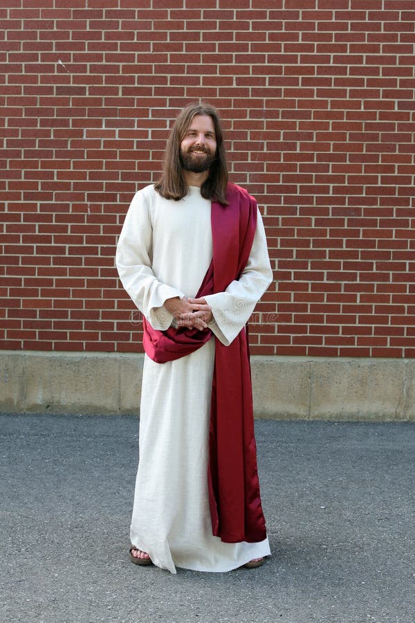 Man in Jesus Christ robe and sash. Man in Jesus Christ robe and sash