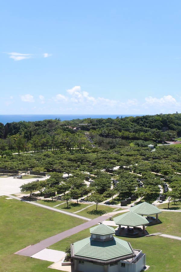 View from observation deck at Peace Prayer Memorial Park, Okinawa, Japan. View from observation deck at Peace Prayer Memorial Park, Okinawa, Japan.