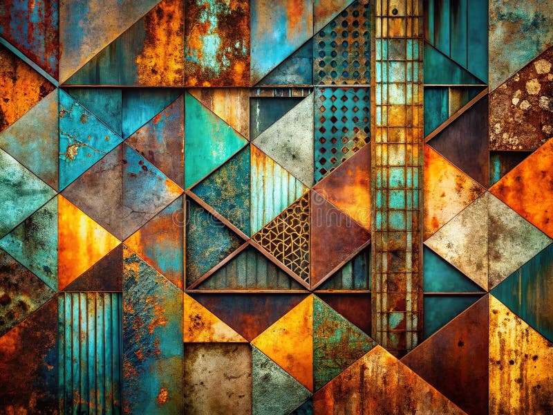 图形设计网页设计与摄影的抽象城市纹理几何图案与工业美学 向量例证