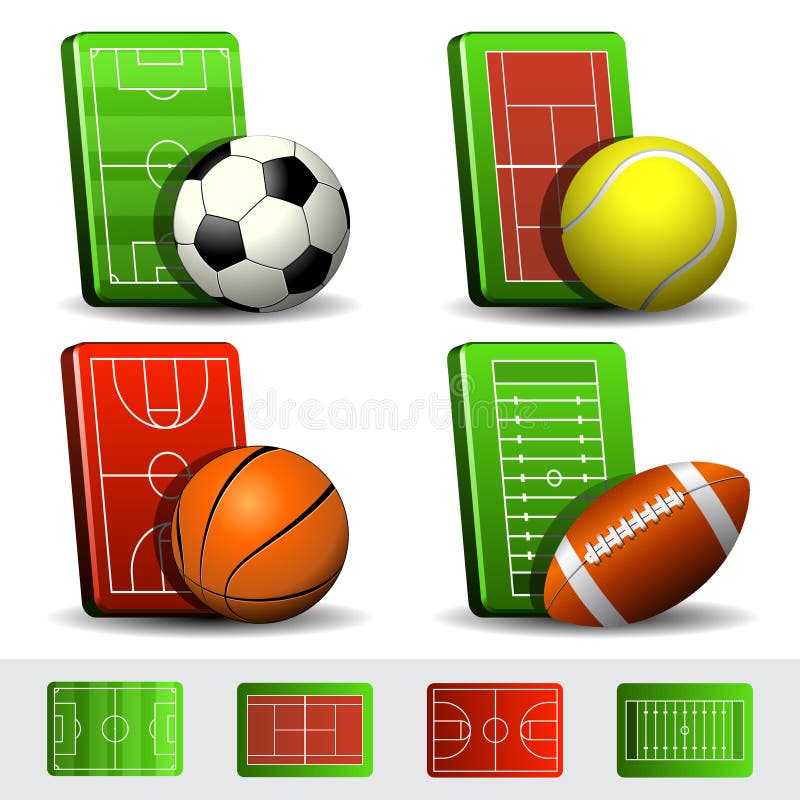 Set of sport icons. Most popular games. Vector. Set of sport icons. Most popular games. Vector.