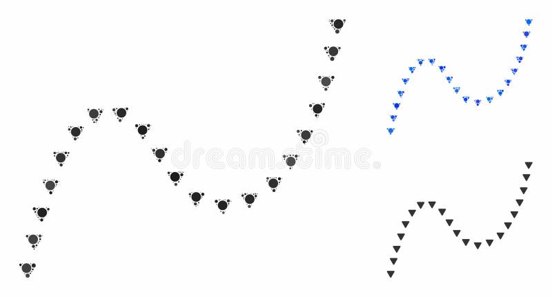 圆的虚线曲线合成图标 皇族释放例证