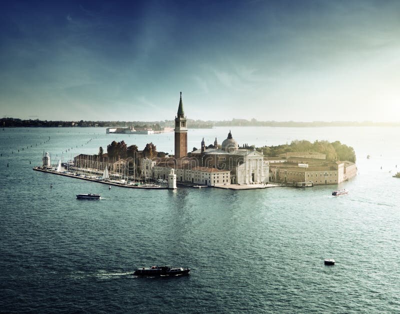 View of San Giorgio island, Venice, Italy. View of San Giorgio island, Venice, Italy