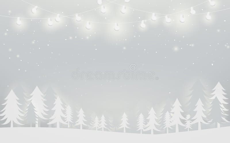 圣诞快乐,新年快乐 冬季风景和雪花,圣诞树背景 纸艺与工艺设计 向量例证 圣诞快乐,新年快乐 冬季风景和雪花,圣诞树背景 纸艺与工艺设计 向量例证