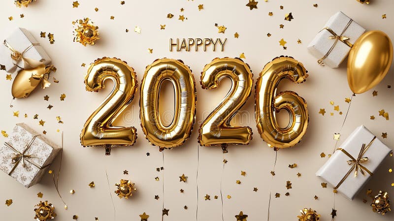 圣诞快乐的烟花与节日快乐的烟花礼盒2026年夜 向量例证