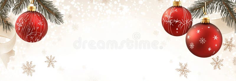 圣诞快乐背景主题多彩球假日主题的树光降雪乐趣 库存例证