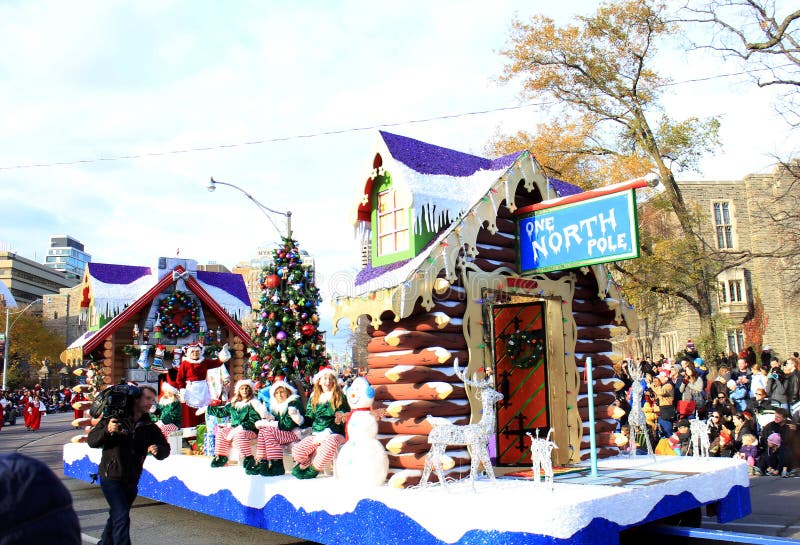 The house of Mrs Santa Santa Claus at Christmas Parade in November 20, 2011 in Toronto Downtown, Canada. The house of Mrs Santa Santa Claus at Christmas Parade in November 20, 2011 in Toronto Downtown, Canada