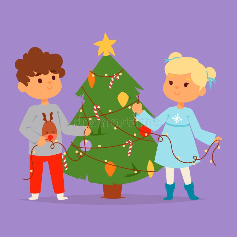 圣诞节哄骗演奏冬天比赛冬天儿童假日圣诞树动画片新年xmas孩子的传染媒介字符 库存例证 圣诞节哄骗演奏冬天比赛冬天儿童假日圣诞树动画片新年xmas孩子的传染媒介字符 库存例证
