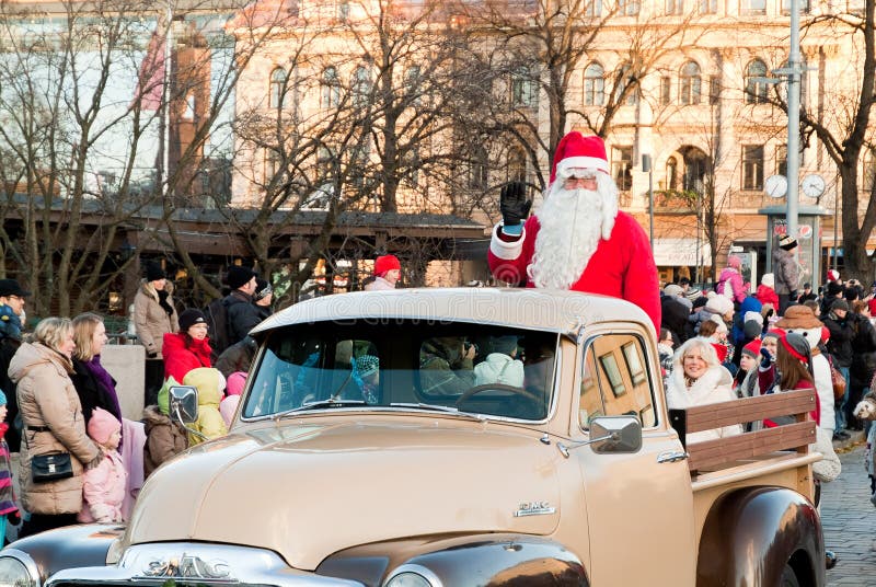 The opening of christmas 2011 in Tampere with a parade featuring Santa Claus. The opening of christmas 2011 in Tampere with a parade featuring Santa Claus.