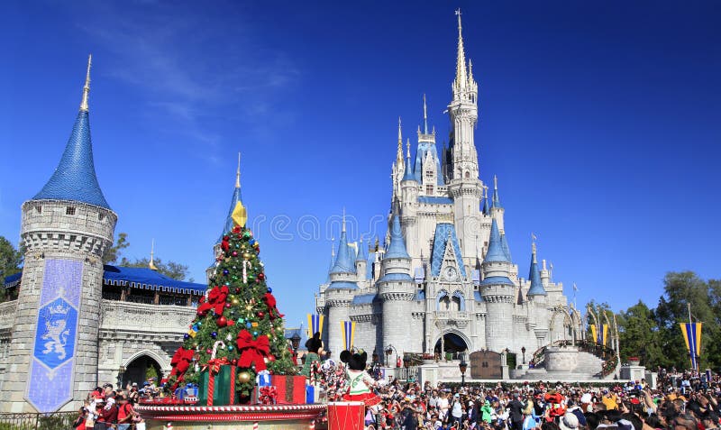 Christmas Parade in Magic Kingdom, Orlando, Florida, USA. Christmas Parade in Magic Kingdom, Orlando, Florida, USA