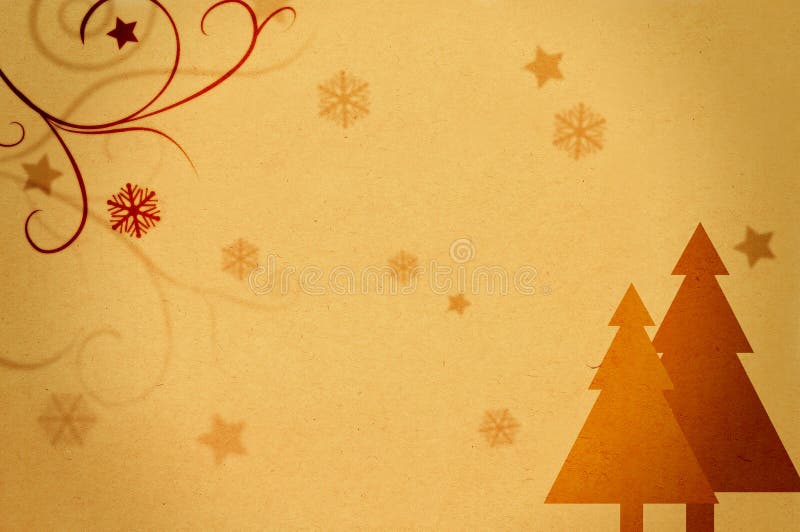 Christmas ornaments and snowflakes on old paper background. Christmas ornaments and snowflakes on old paper background