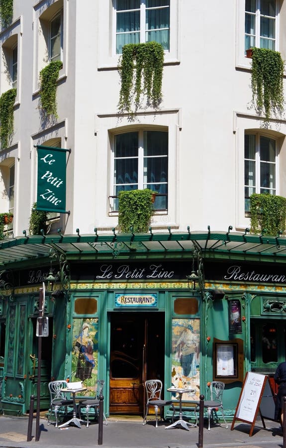 巴黎餐厅 库存图片
