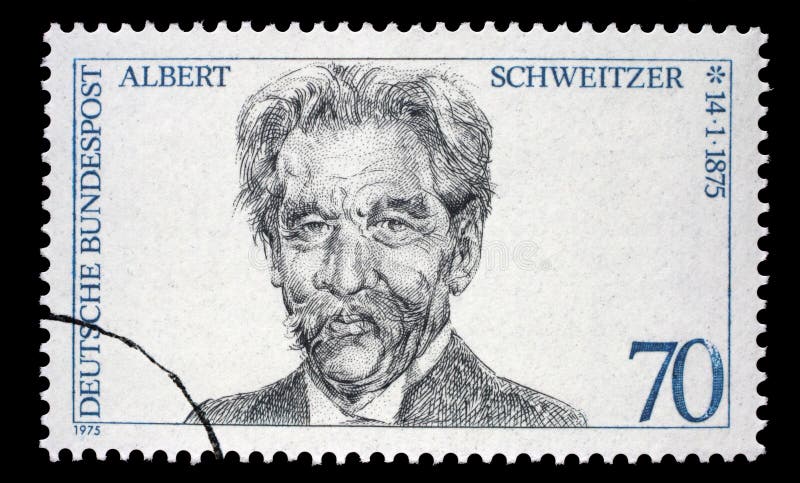 在GDR打印的邮票东德显示史怀哲