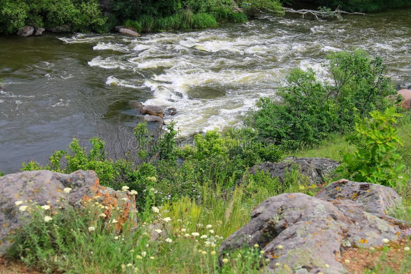 The rapids on a river in Ukraine. The rapids on a river in Ukraine