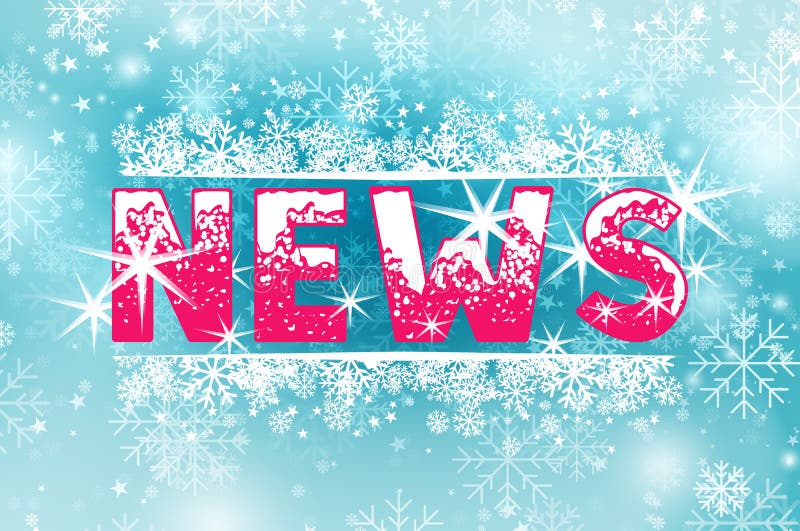 在冷的蓝色圣诞节背景的最新新闻 词新闻题字和冬天霜雪花 广告网横幅 皇族释放例证 在冷的蓝色圣诞节背景的最新新闻 词新闻题字和冬天霜雪花 广告网横幅 皇族释放例证