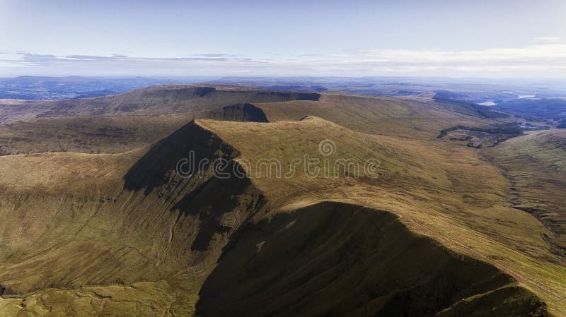 在布雷肯比肯斯山的Cribyn 免版税图库摄影 在布雷肯比肯斯山的Cribyn 免版税图库摄影