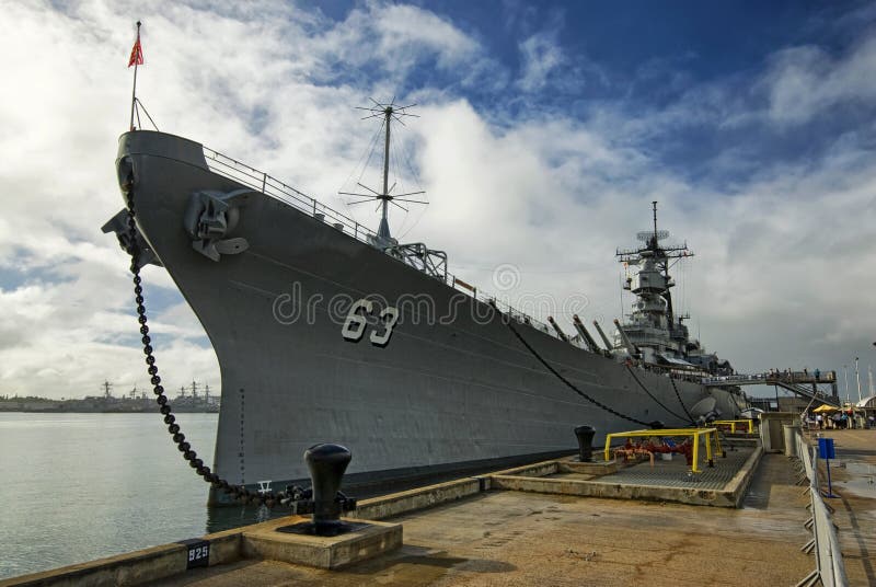 USS Missouri Battleship, Pearl Harbor in Hawaii. USS Missouri Battleship, Pearl Harbor in Hawaii