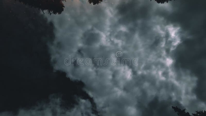 在瑞士阿尔卑斯山脉的森林中，无人机俯视神秘的山湖 影视素材