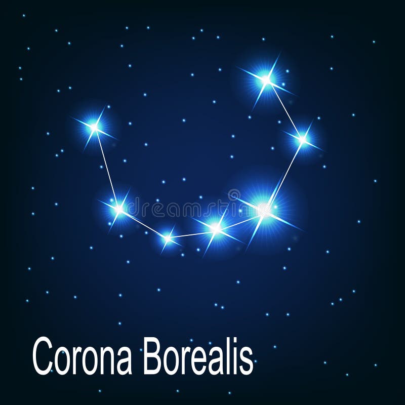 在的星座光环Borealis星 向量例证