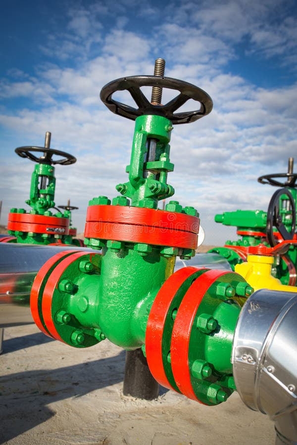 Oil Valve in the oil and gas industry. Oil Valve in the oil and gas industry