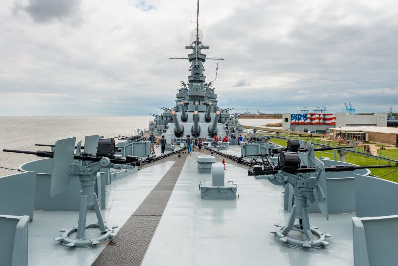 The USS Alabama Battleship at the Memorial Park in Mobile, Alabama, USA. The park has a collection of notable military aircraft and museum ships. The USS Alabama Battleship at the Memorial Park in Mobile, Alabama, USA. The park has a collection of notable military aircraft and museum ships.