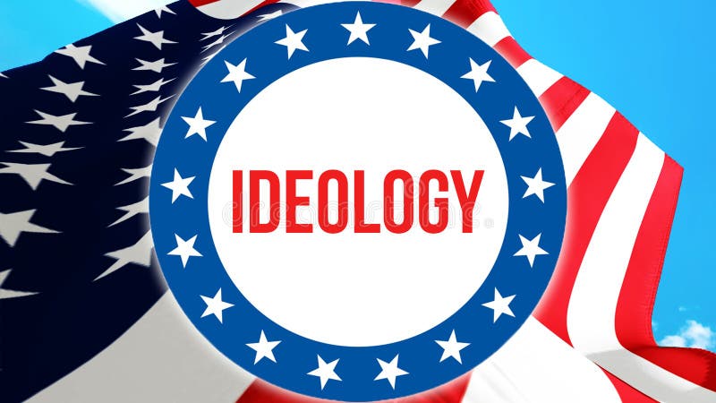 Ideology election on a USA background, 3D rendering. United States of America flag waving in the wind. Voting, Freedom Democracy, Ideology concept. US Presidential election banner background. Ideology election on a USA background, 3D rendering. United States of America flag waving in the wind. Voting, Freedom Democracy, Ideology concept. US Presidential election banner background