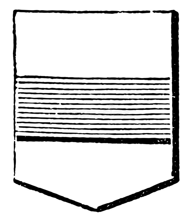 Shield Showing Fess may be more than one bar in an escutcheon, vintage line drawing or engraving illustration. Shield Showing Fess may be more than one bar in an escutcheon, vintage line drawing or engraving illustration