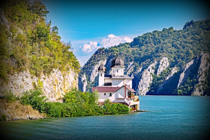 This small church is located in the spectacular narrow gorge on the Danube River known as the Iron Gate. This small church is located in the spectacular narrow gorge on the Danube River known as the Iron Gate.