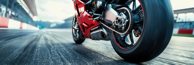 Super motorbike racing on the circuit track while driving at high speed and accelerating at full power AIG44 AI generated. Super motorbike racing on the circuit track while driving at high speed and accelerating at full power AIG44 AI generated