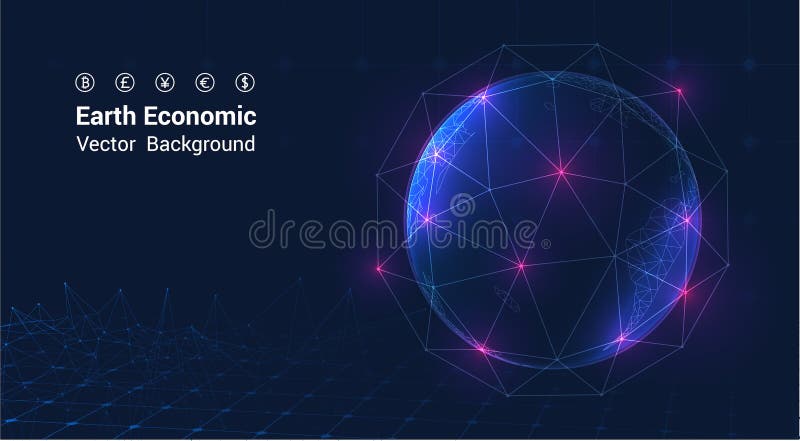 地球经济在股市上的图 — 全球经济概念经济增长图 矢量 向量例证 地球经济在股市上的图 — 全球经济概念经济增长图 矢量 向量例证