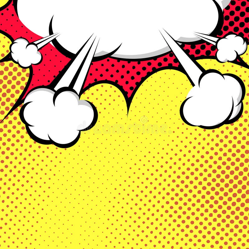 Hanging Speech Bubble Cloud Pop-Art Style - comic book style. Vector illustration. Hanging Speech Bubble Cloud Pop-Art Style - comic book style. Vector illustration