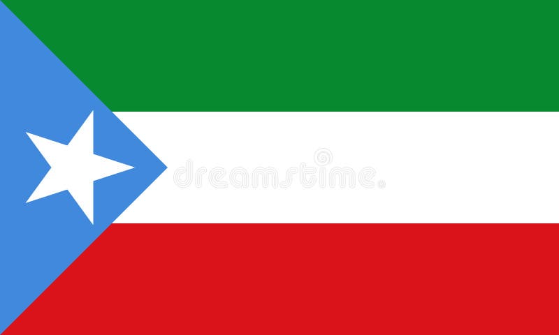 埃塞俄比亚软土民族国旗. 代表民族或文化地区当局的旗帜. 没有鞭毛. 平面 向量例证