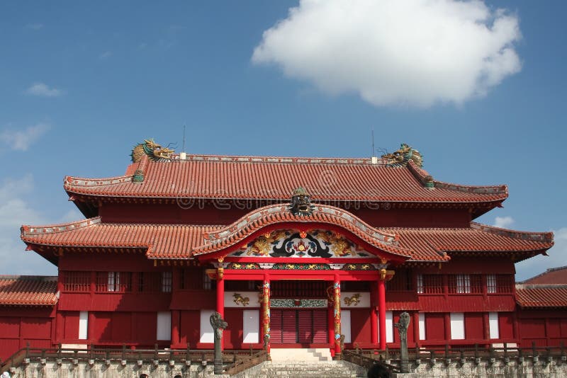 Shuri Castle in Okinawa, Japan, reconstructed after being destroyed during Battle of Okinawa. Shuri Castle in Okinawa, Japan, reconstructed after being destroyed during Battle of Okinawa.