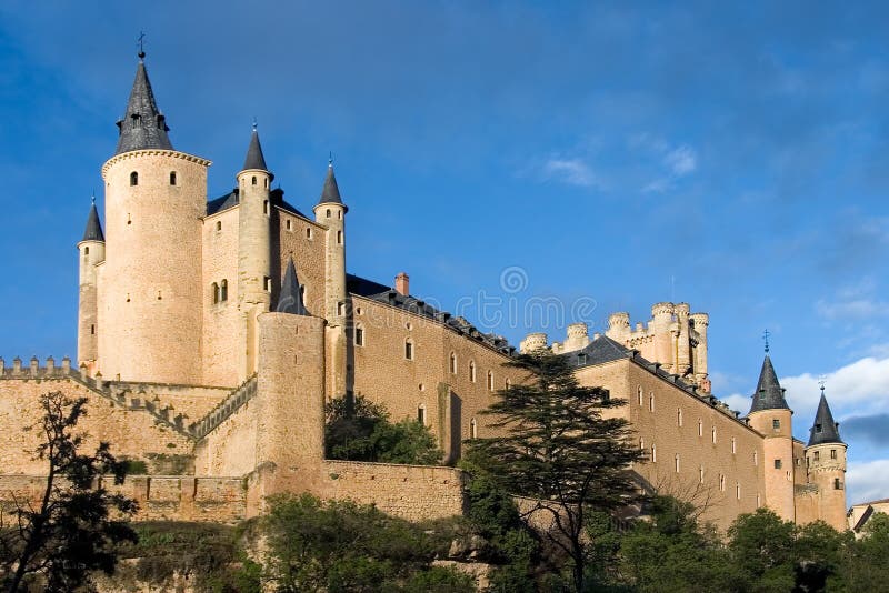 Given the Alcazar sunny day in Segovia (Spain). Given the Alcazar sunny day in Segovia (Spain)